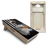 Mini Cornhole Boards - Black & White Eagle