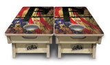 Mini Cornhole Boards - Faded Lineman Flag