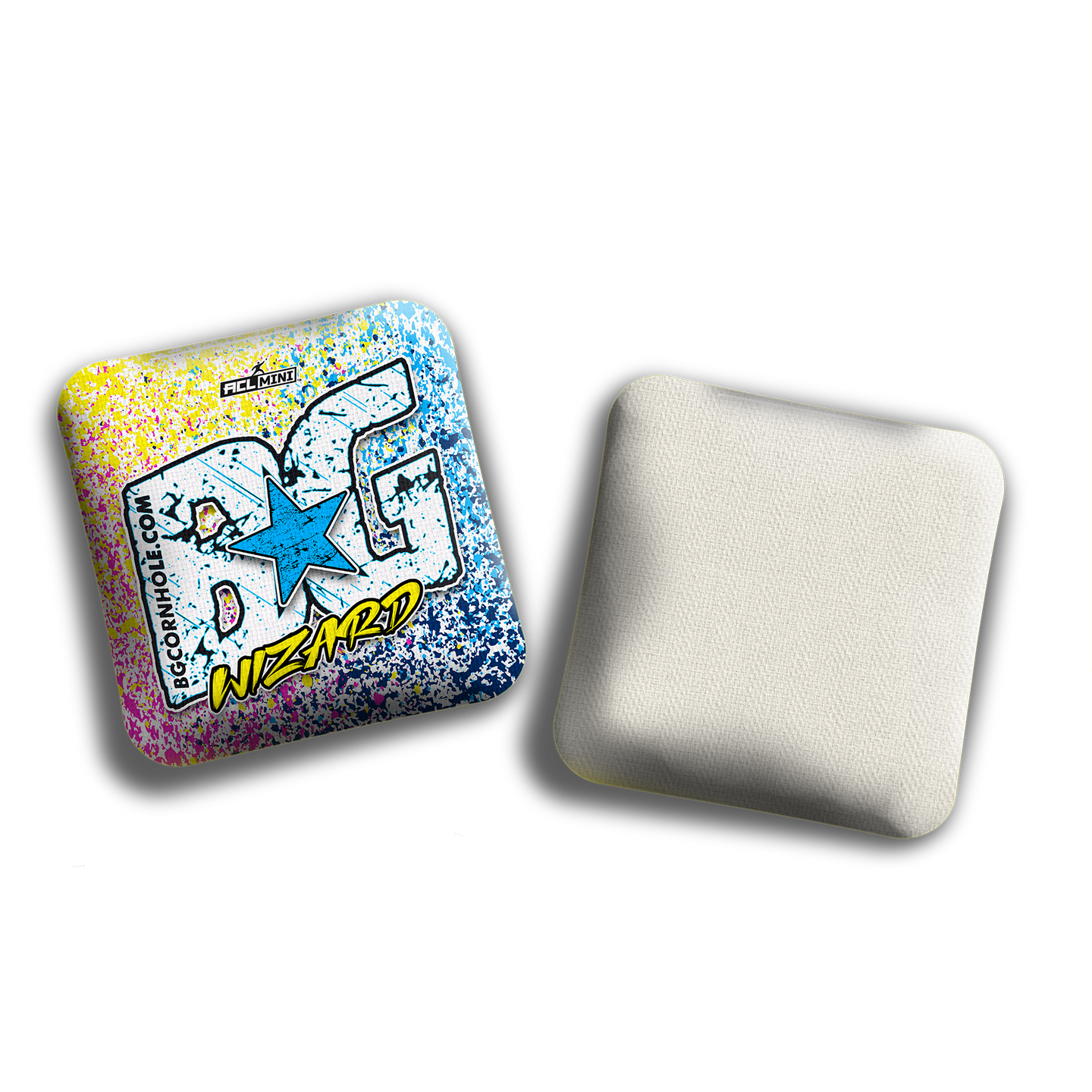 BG Cornhole 2025 BG Wizard 4" Mini Cornhole Bags - “MULTI SPLATTER” - Set of 4 Bags