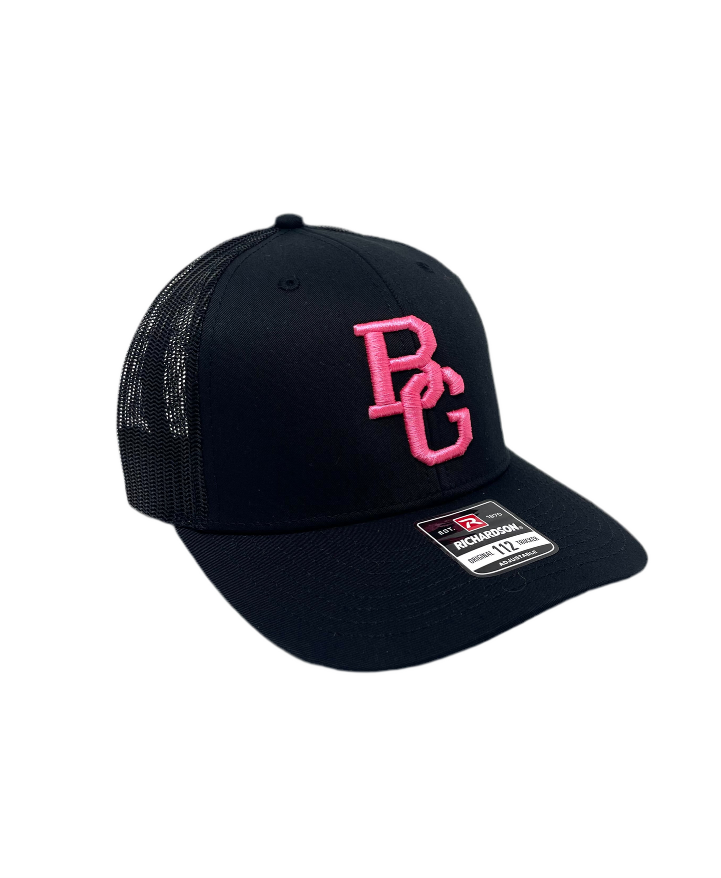 BG Cornhole Black 112 Trucker Hat - Colored Embroidery - RICHARDSON