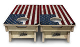 Mini Cornhole Boards - Rustic USA Flag