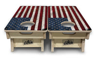 Mini Cornhole Boards - Rustic USA Flag