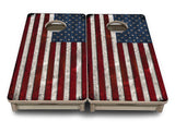 Mini Cornhole Boards - Rustic USA Flag