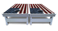 Rustic USA Flag Cornhole Boards - All Weather Series