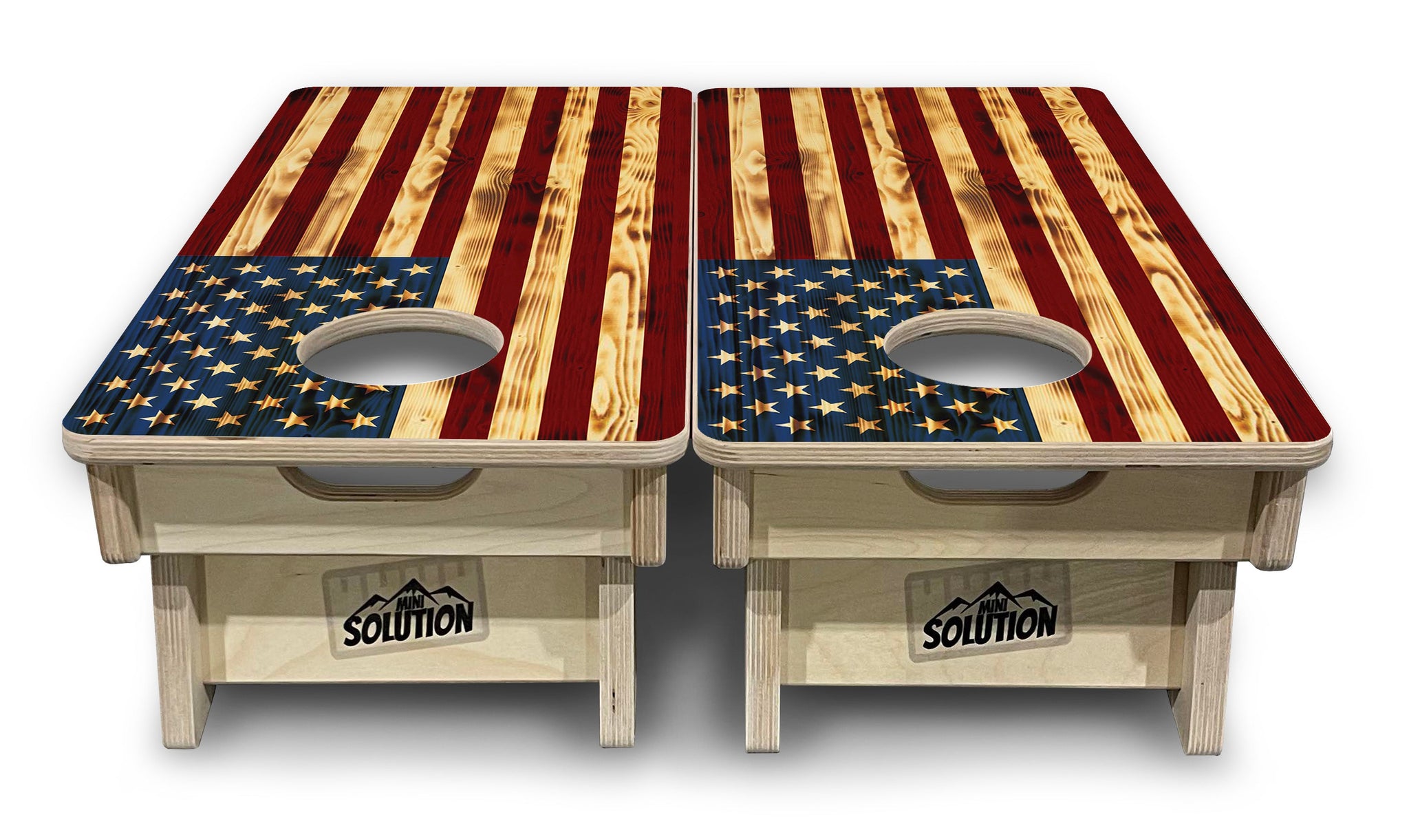 Mini Cornhole Boards - Burnt Color Flag