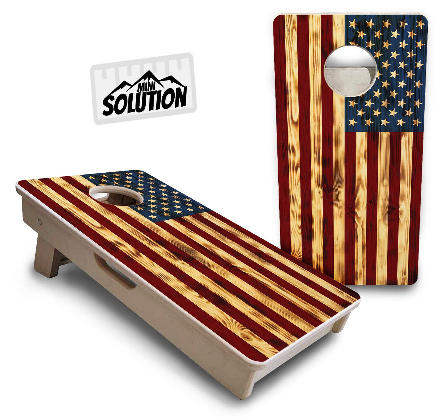 Mini Cornhole Boards - Burnt Color Flag