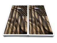 USA Wood Flag Cornhole Boards - All Weather Series
