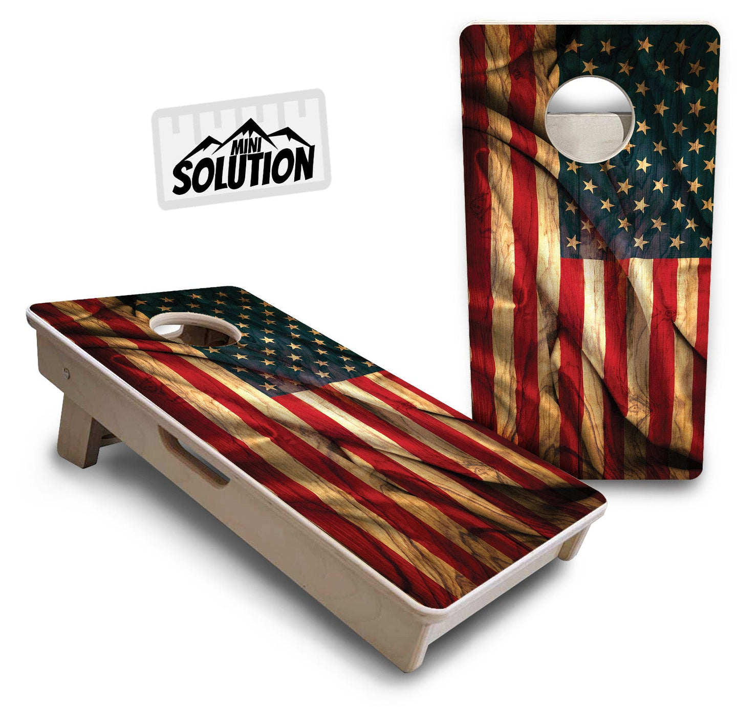 Mini Cornhole Boards - USA Wood Flag Color