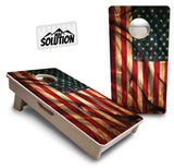 Mini Cornhole Boards - USA Wood Flag Color