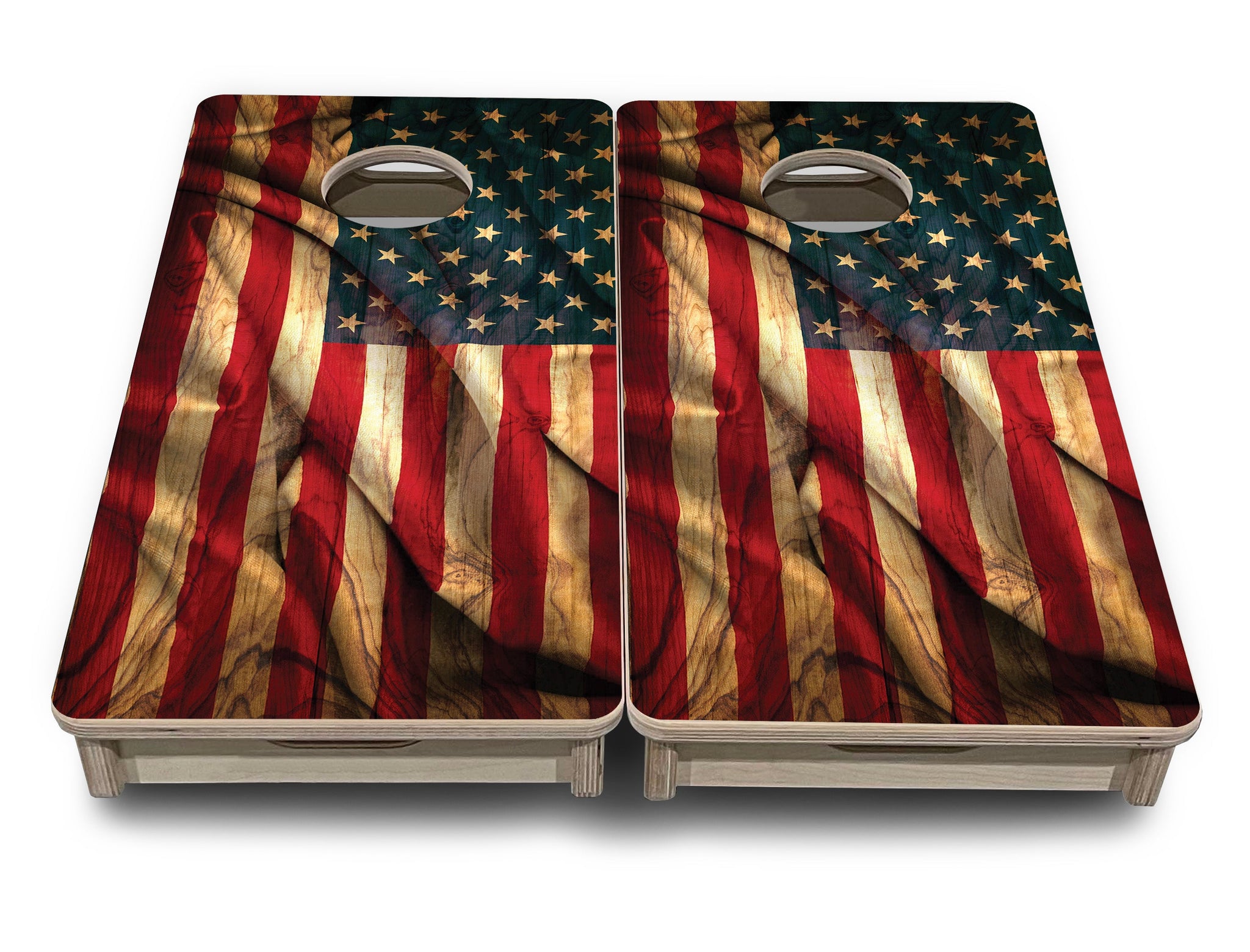 Mini Cornhole Boards - USA Wood Flag Color