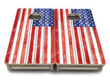 Mini Cornhole Boards - Whitewash Flag
