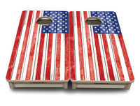 Mini Cornhole Boards - Whitewash Flag