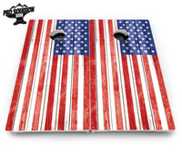 Whitewash Flag Cornhole Boards - Pro Solution Elite Series