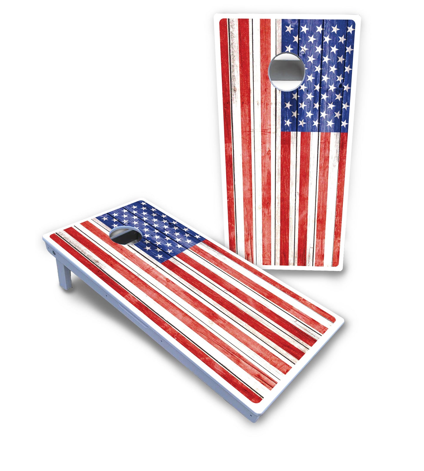 Whitewash Flag Cornhole Boards - All Weather Series