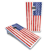 Whitewash Flag Cornhole Boards - All Weather Series