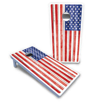 Whitewash Flag Cornhole Boards - All Weather Series