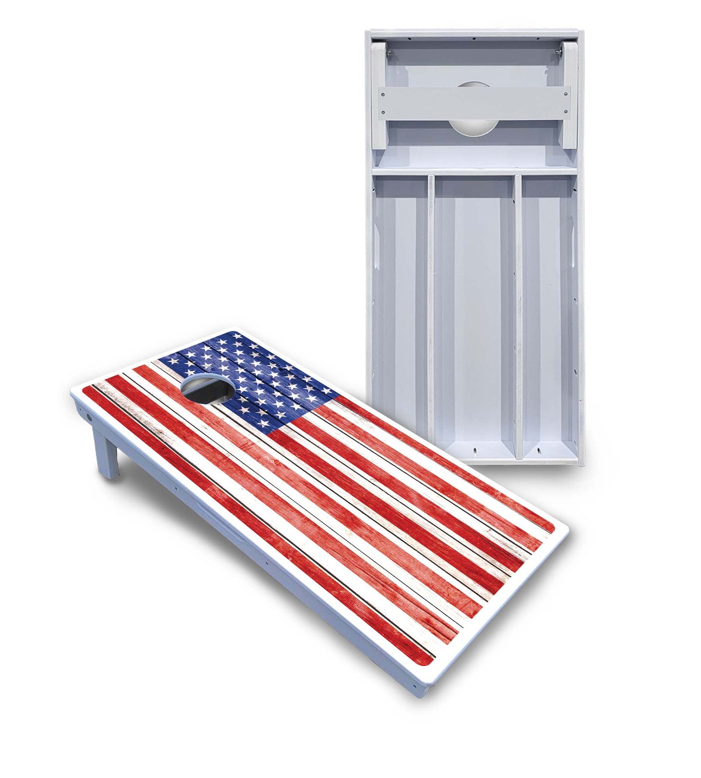 Whitewash Flag Cornhole Boards - All Weather Series