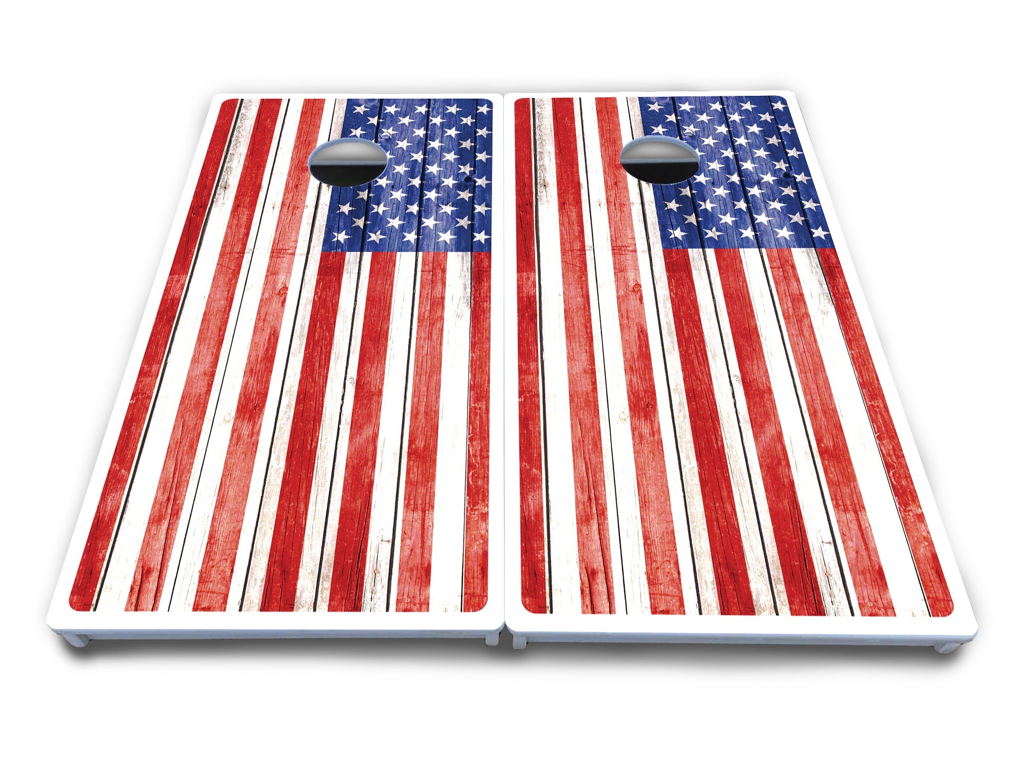 Whitewash Flag Cornhole Boards - All Weather Series