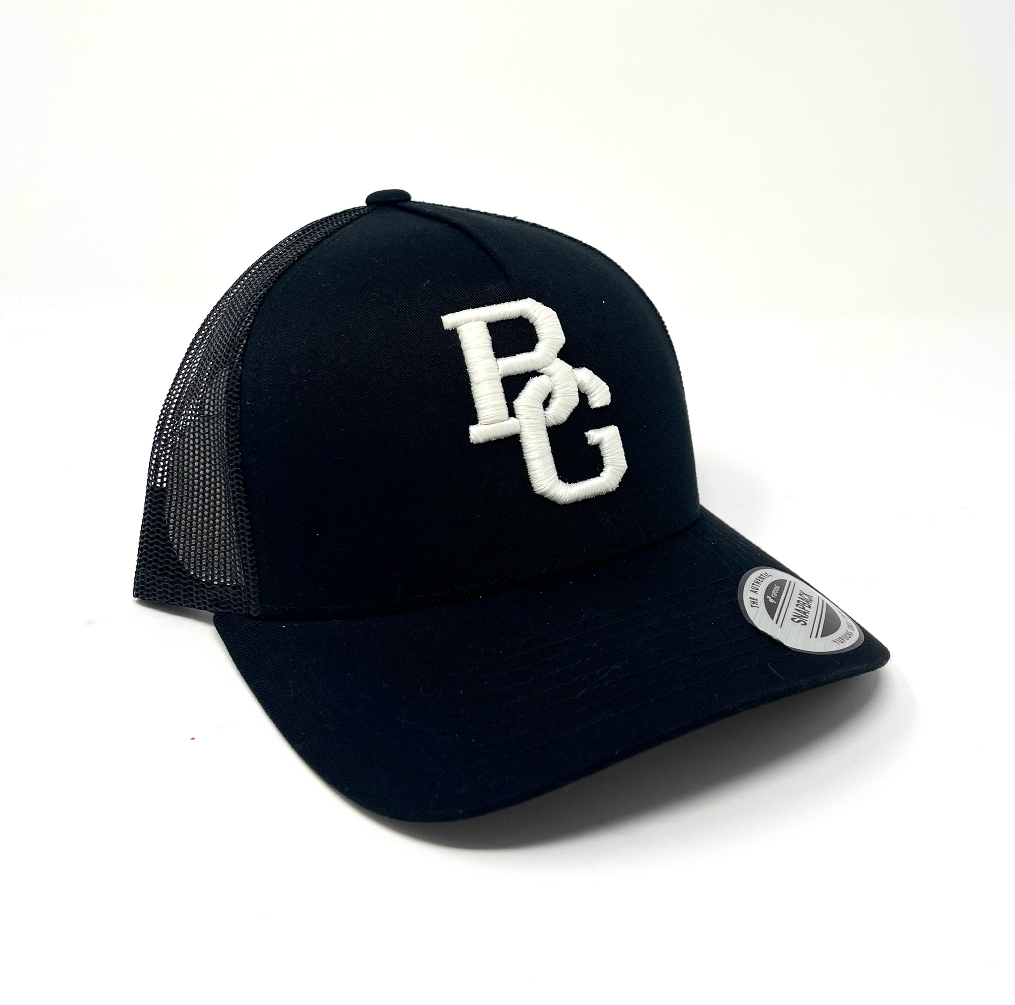 BG Cornhole GLOW BG Logo Trucker Hat - YUPOONG
