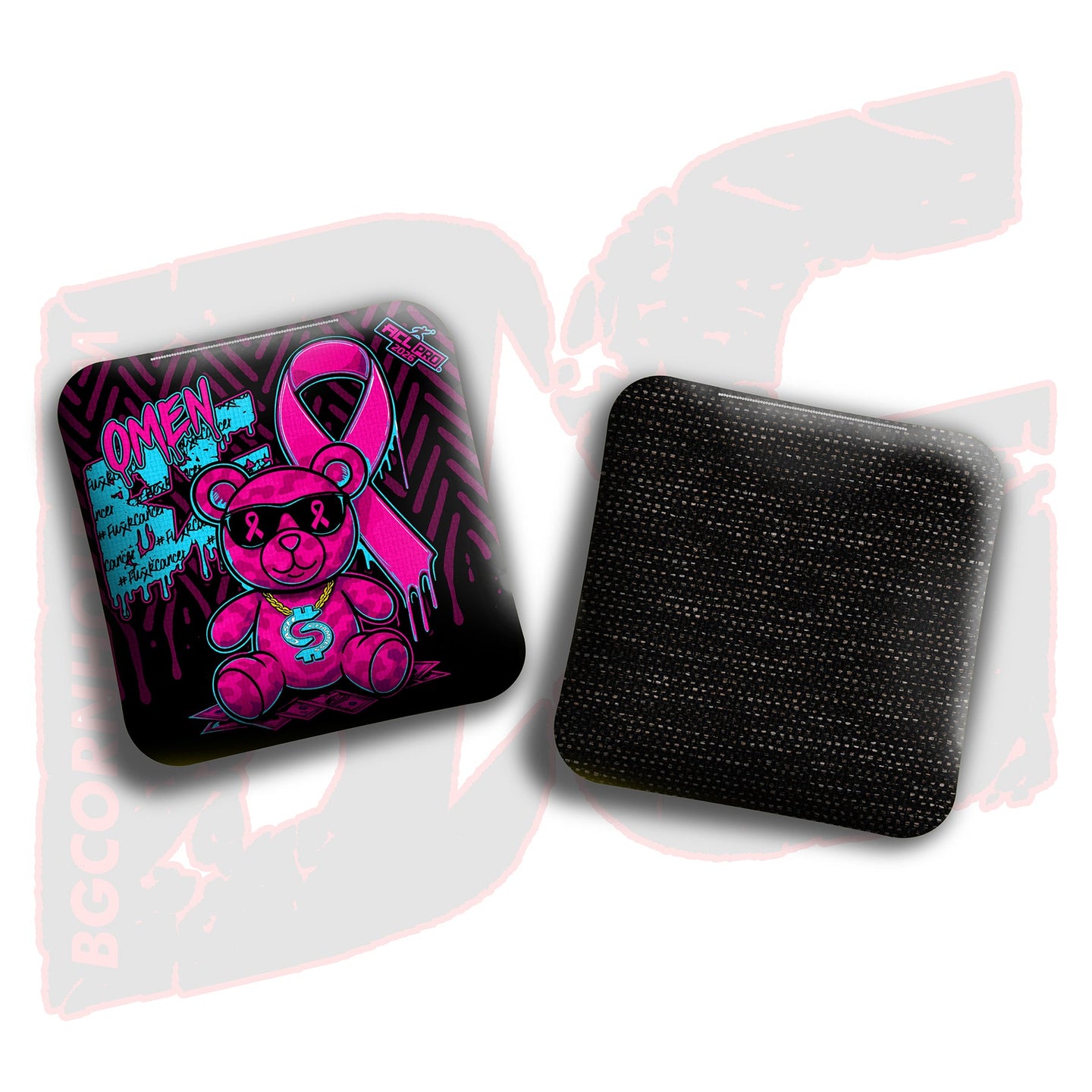 BG Cornhole 2026 BG Multiple Bag Types "Cash Chamness BCA Teddy Bear" - ACL Pro Stamped Cornhole Bags - SET OF 4 BAGS