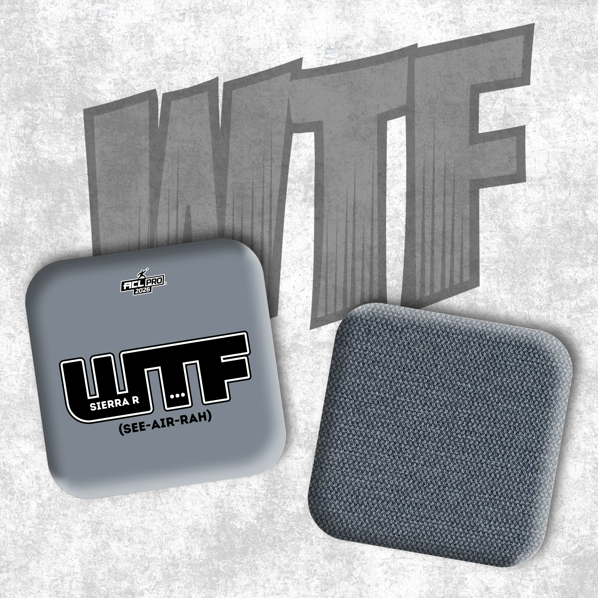 22026 WTF Cornhole Sierra Genesis Logo - ACL Pro Stamped Cornhole Bags - Set of 4 bags