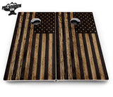 Wood DTOM & Wood Flag Cornhole Boards - Pro Solution Elite Series