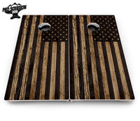 Wood DTOM & Wood Flag Cornhole Boards - Pro Solution Elite Series
