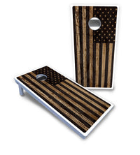Wood DTOM & Flag Cornhole Boards - All Weather Series