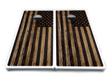 Wood DTOM & Flag Cornhole Boards - All Weather Series