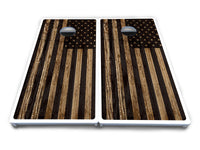 Wood DTOM & Flag Cornhole Boards - All Weather Series