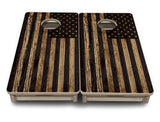 Mini Cornhole Boards - Wood DTOM & Wood Flag