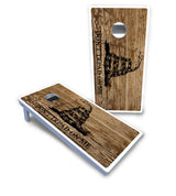 Wood DTOM & Flag Cornhole Boards - All Weather Series