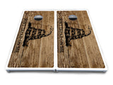 Wood DTOM & Flag Cornhole Boards - All Weather Series