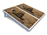 Wood DTOM & Flag Cornhole Boards - All Weather Series