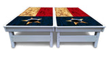 Texas Rustic Flag Cornhole Boards - All Weather Series