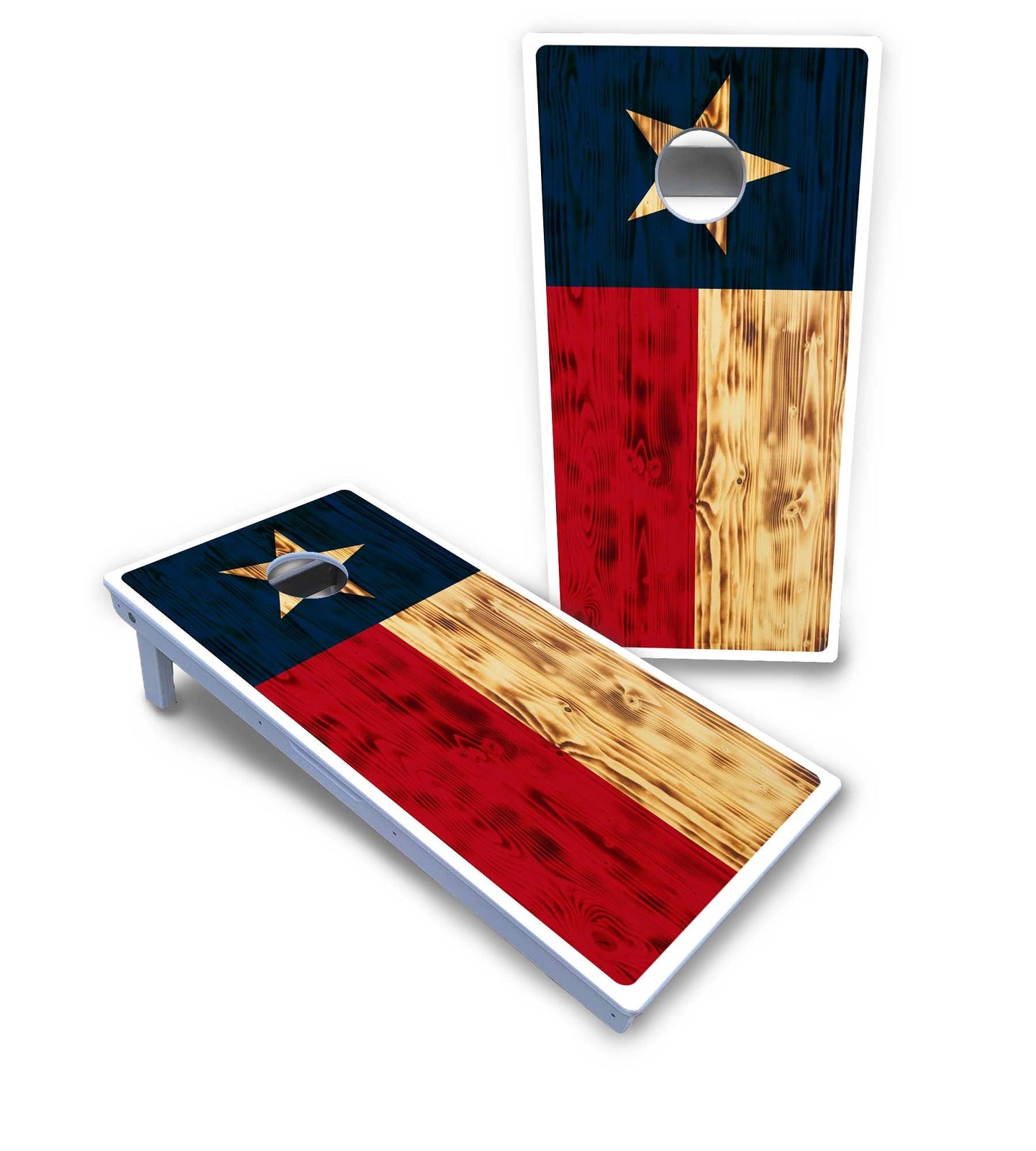 Texas Rustic Flag Cornhole Boards - All Weather Series
