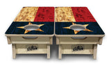 Mini Cornhole Boards - Burnt Texas Flag