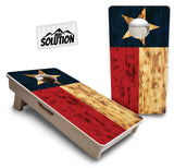 Mini Cornhole Boards - Burnt Texas Flag
