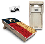 Mini Cornhole Boards - Burnt Texas Flag