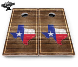 Texas Wood Panel Cornhole Boards - Pro Solution Elite Series
