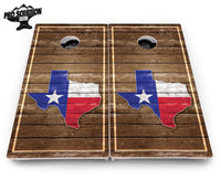 Texas Wood Panel Cornhole Boards - Pro Solution Elite Series