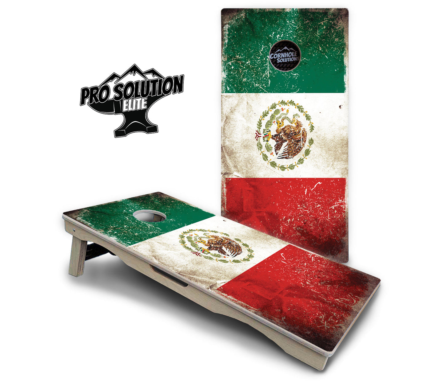 Mexico Flag Cornhole Boards - Pro Solution Elite Series