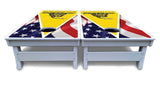 DTOM Yellow Triangle Cornhole Boards - All Weather Series
