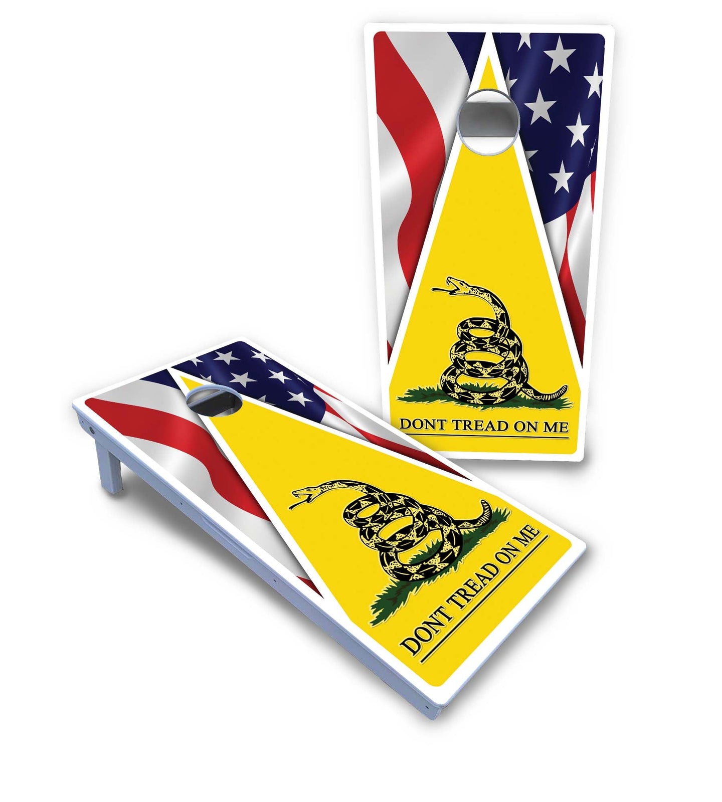 DTOM Yellow Triangle Cornhole Boards - All Weather Series