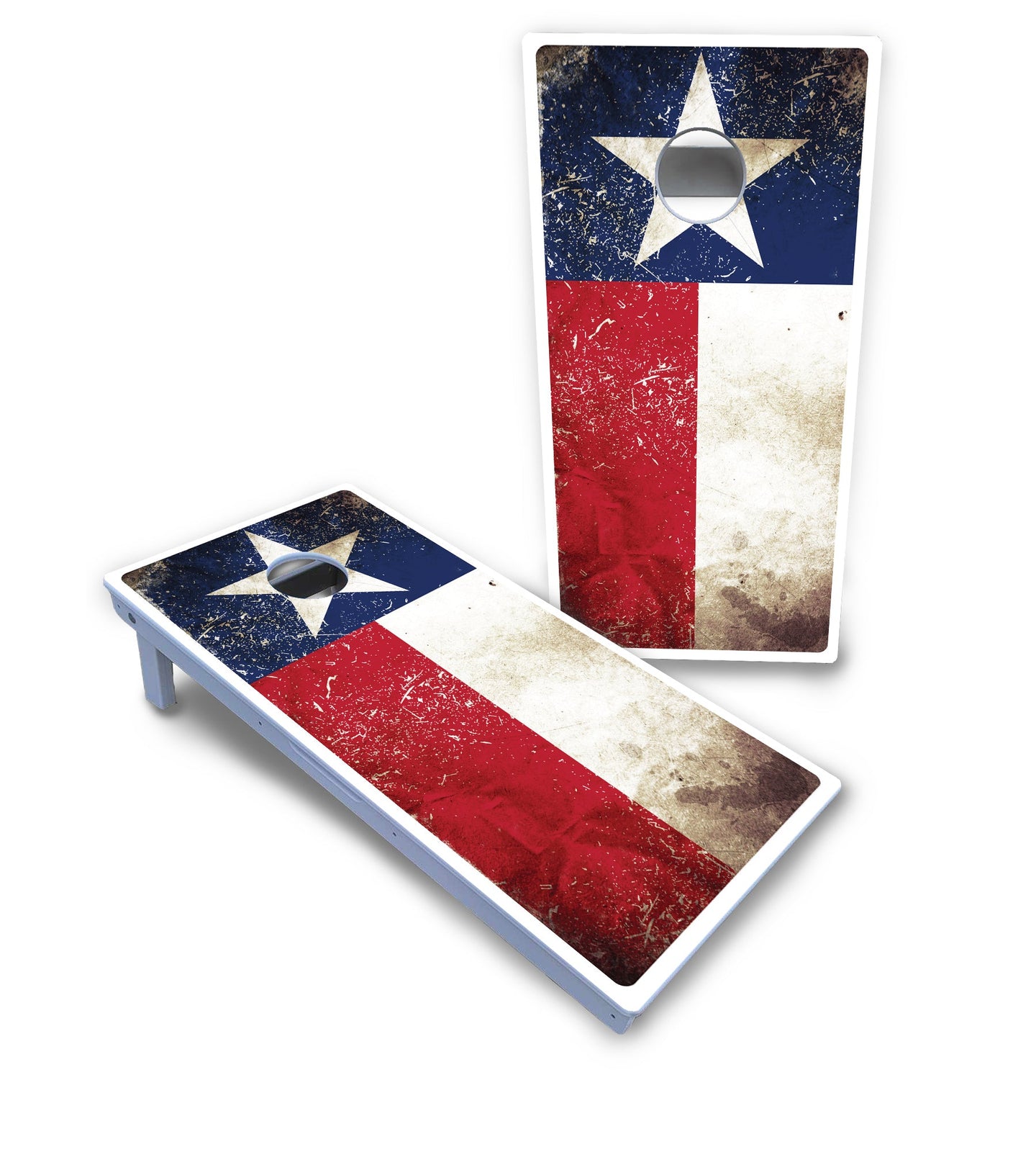 Texas Distressed Flag Cornhole Boards - All Weather Series