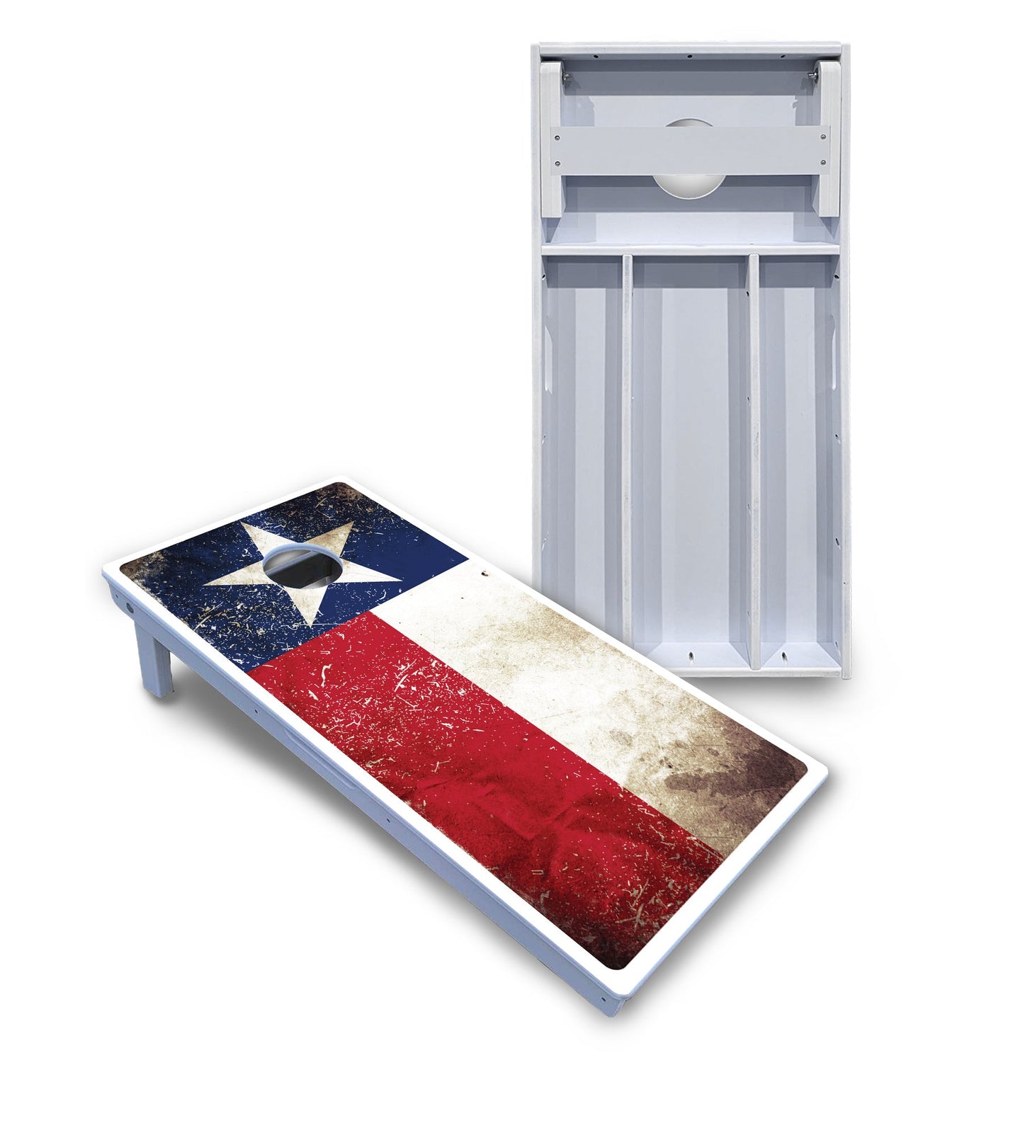 Texas Distressed Flag Cornhole Boards - All Weather Series