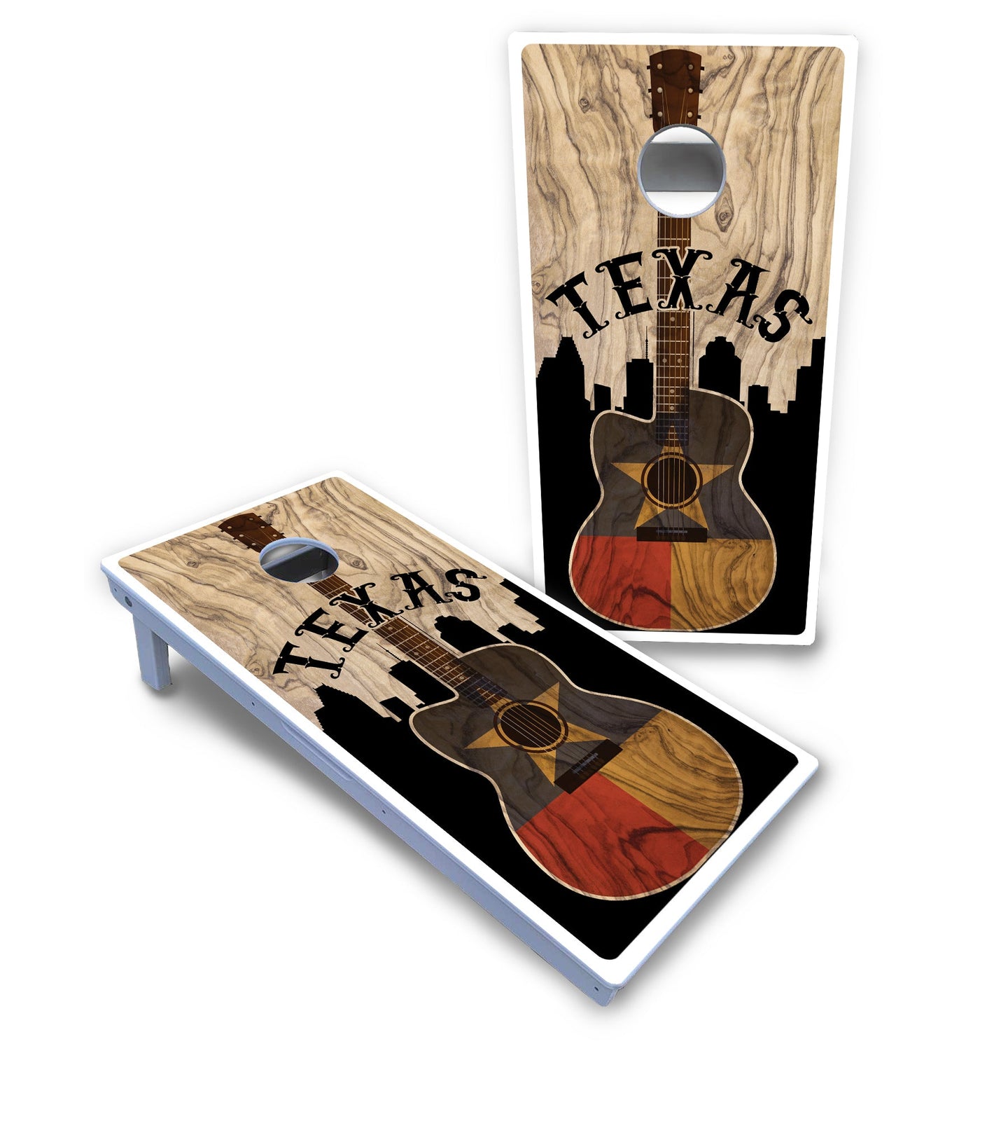 Texas Guitar Cornhole Boards - All Weather Series