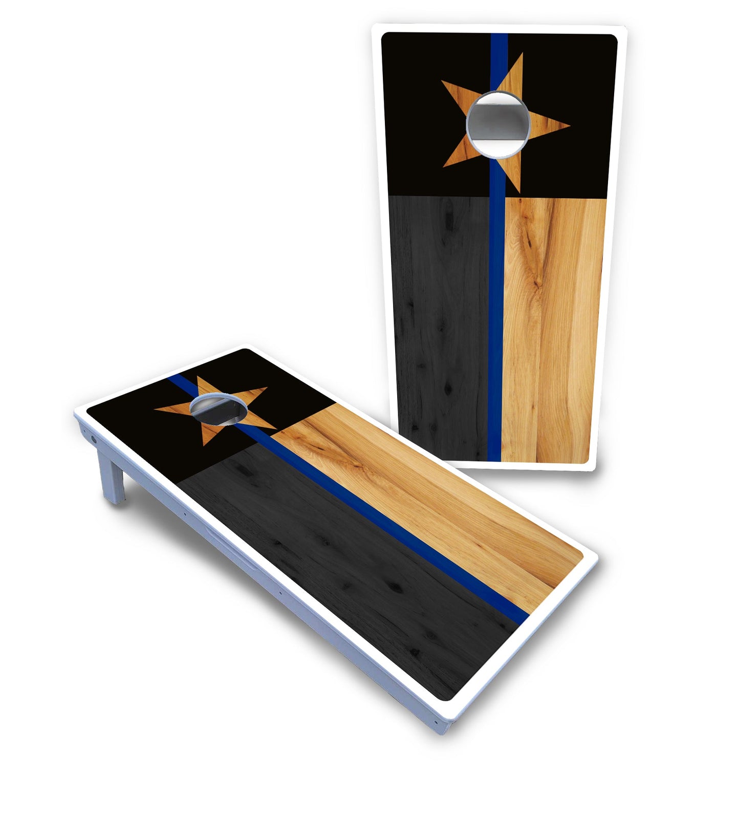 Texas Blue Line Flag Cornhole Boards - All Weather Series