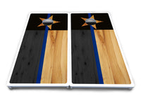 Texas Blue Line Flag Cornhole Boards - All Weather Series