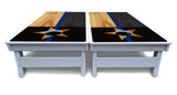 Texas Blue Line Flag Cornhole Boards - All Weather Series